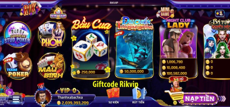 nhận giftcode rikvip ngay